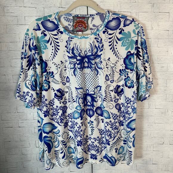 Johnny was womens the Janie favorite oversized crop T-shirt bohemian hippie - Picture 3 of 11